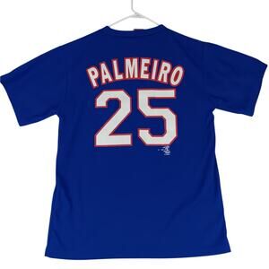 Sport Attack Vtg Performance Baseball Shirt Mens L Blue Palmeiro Texas USA‎ Made